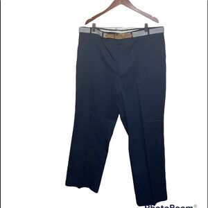 TOWNCRAFT JC PENNEY Vtg Navy Blue Belted Chinos Dress PANTS MEN'S 42 x 32 NWT